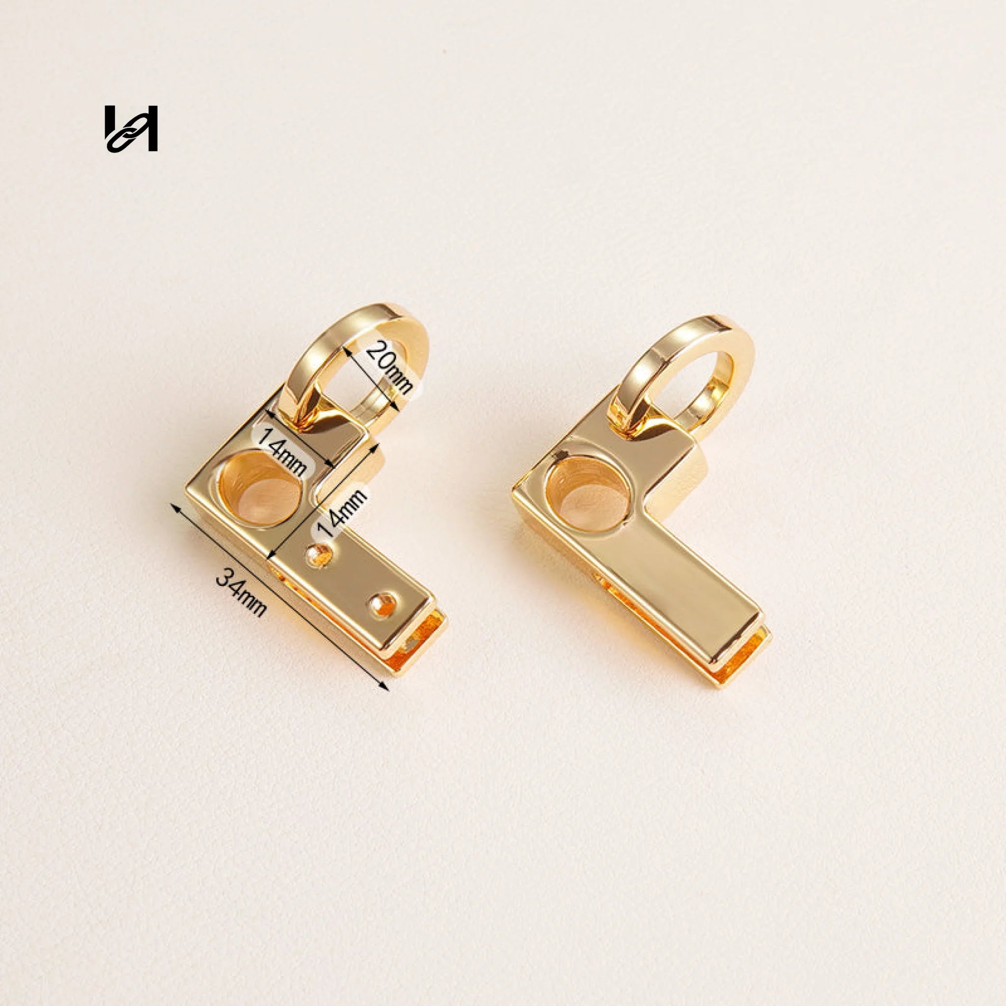 Zinc Alloy Side Handle Holder Connectors (Pair) - hardware