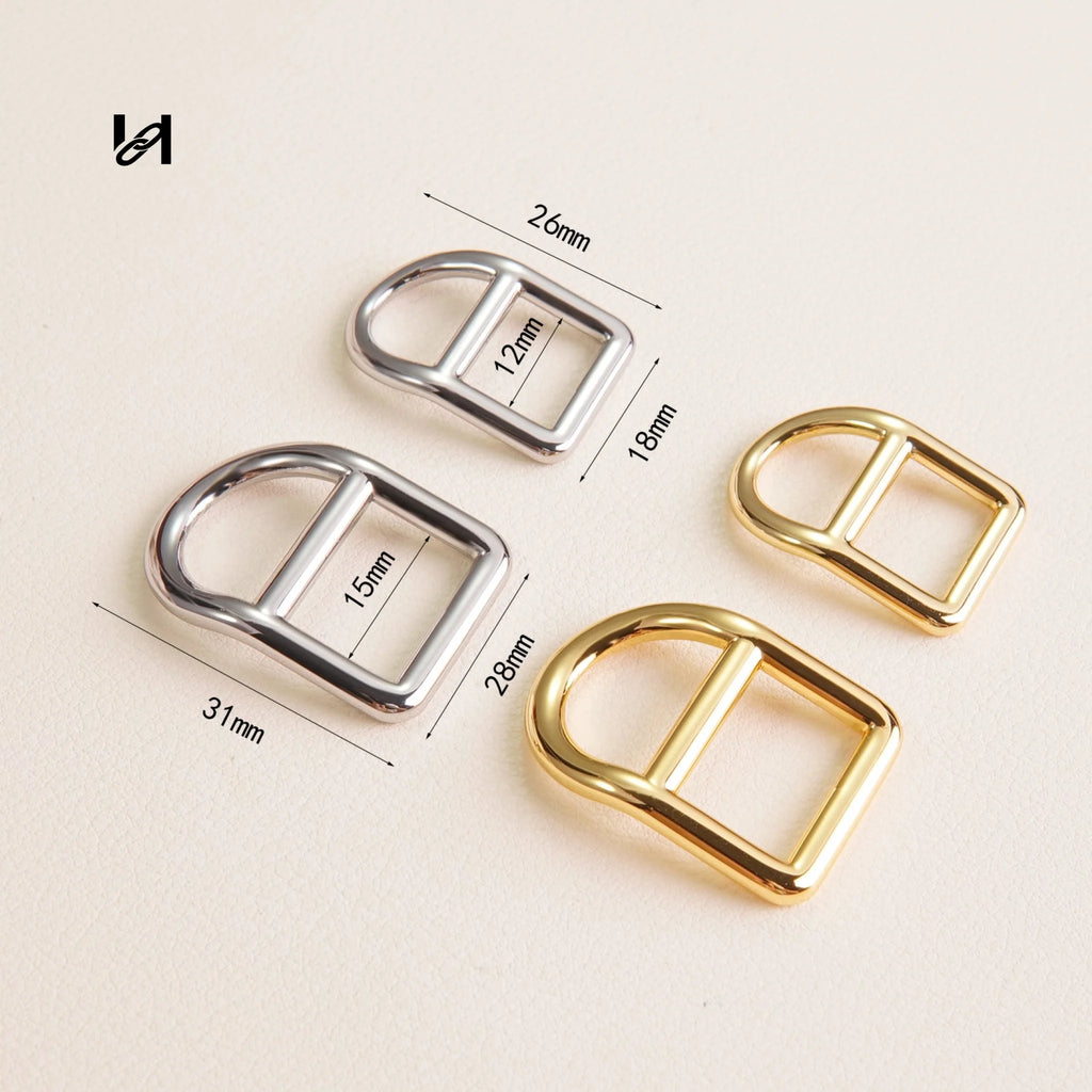 Zinc Alloy Square Conjoined D Shape Ring - hardware