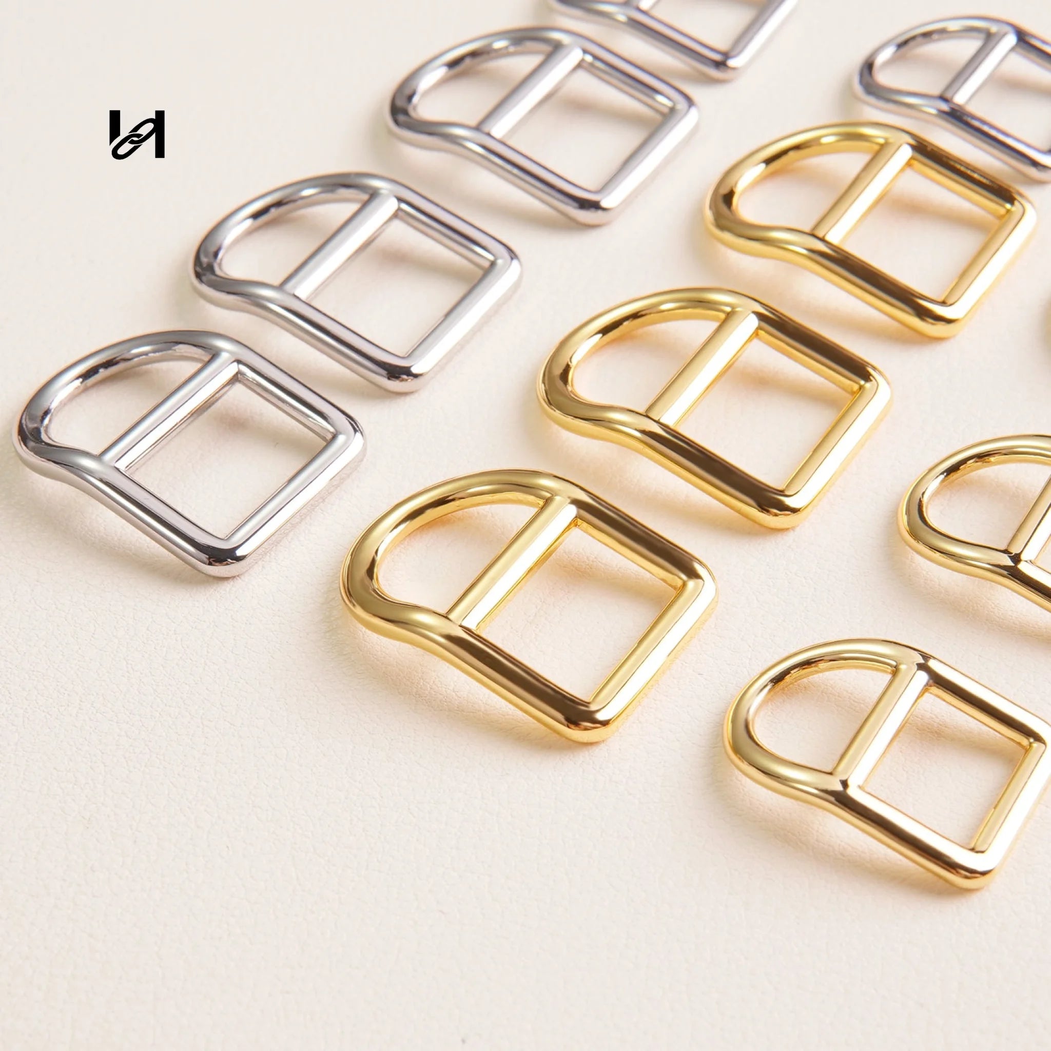 Zinc Alloy Square Conjoined D Shape Ring - hardware