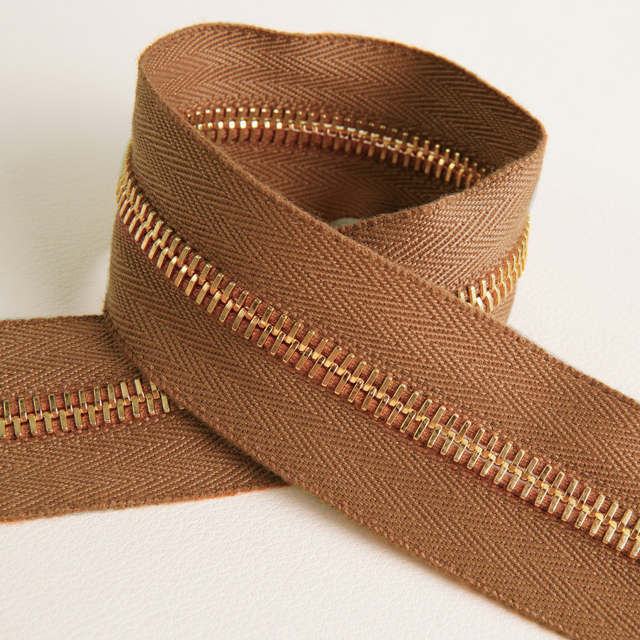 Gold M6 Size Teeth Zipper Tape
